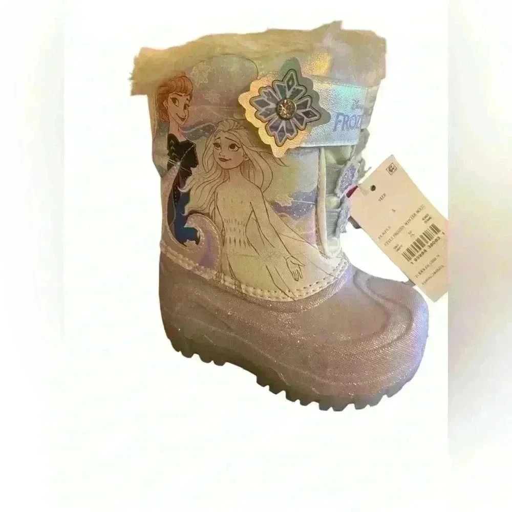 Disney Frozen light up winter boots toddler girl size 5 NWT without box